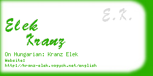 elek kranz business card